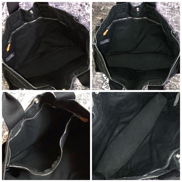 Hermès AUTHENTIC Black & White Stitch Toile Fourre Tout MM Large Canvas Tote Bag - Picture 16 of 16